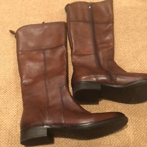 European stunning soft brown leather boots.